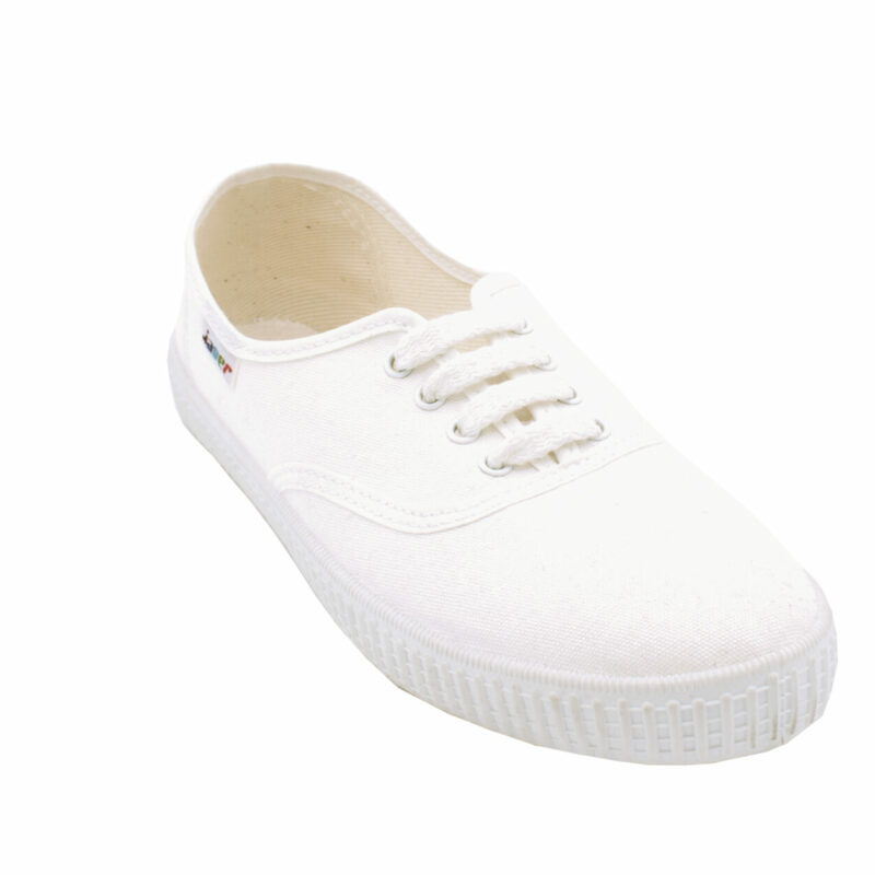 Bamba Clásica de Lona Blanca con Cordones 36-60