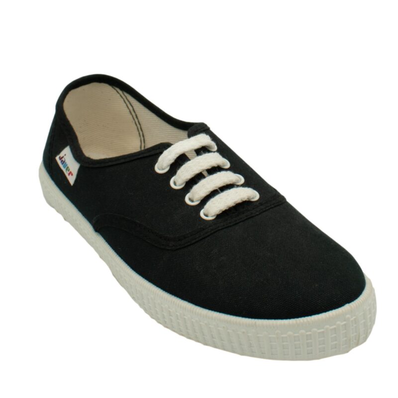 Bamba Clásica de Lona Azul Marino con Cordones 36-60