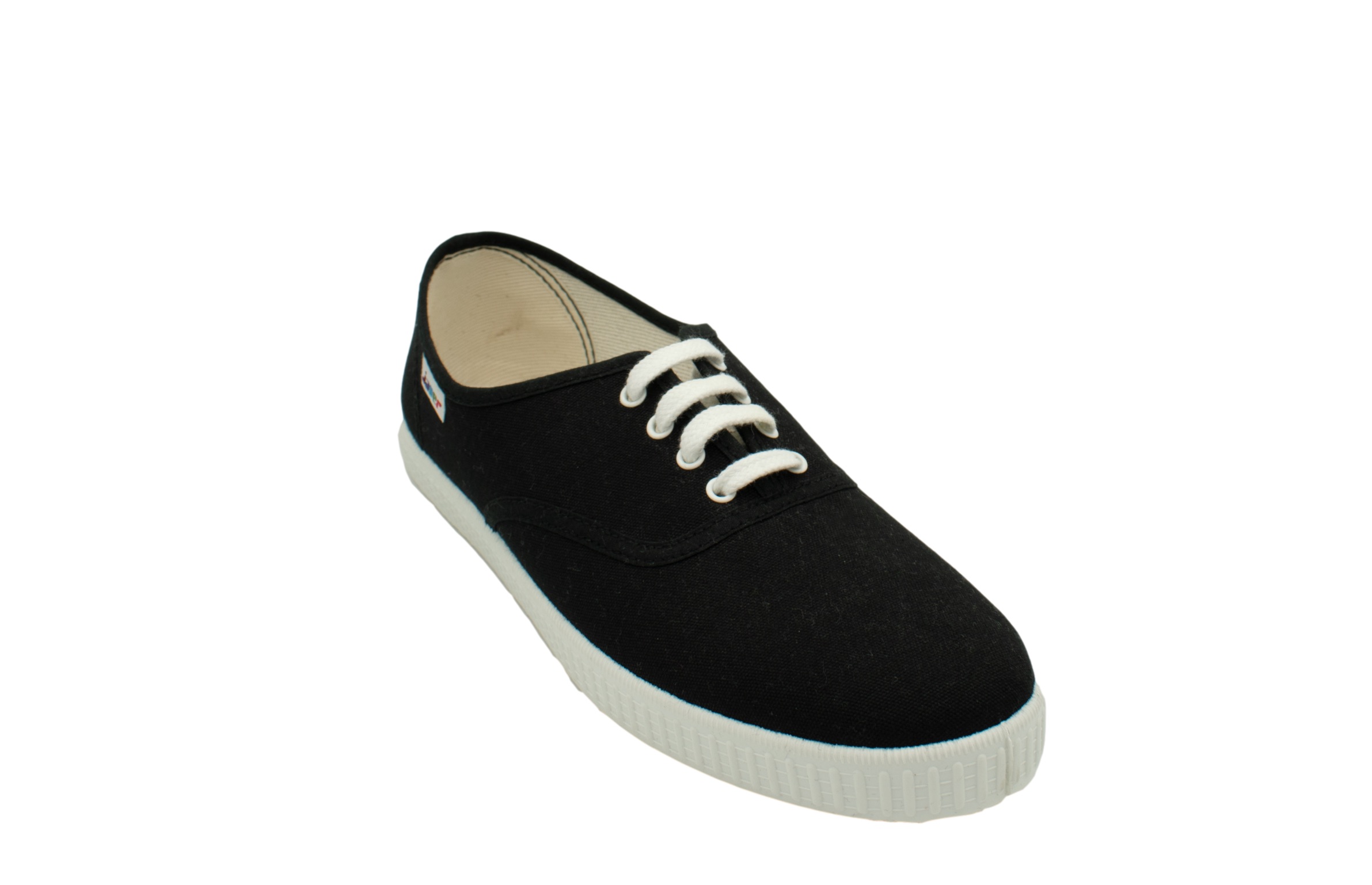 Bamba Clásica de Lona Negra con Cordones 36-60