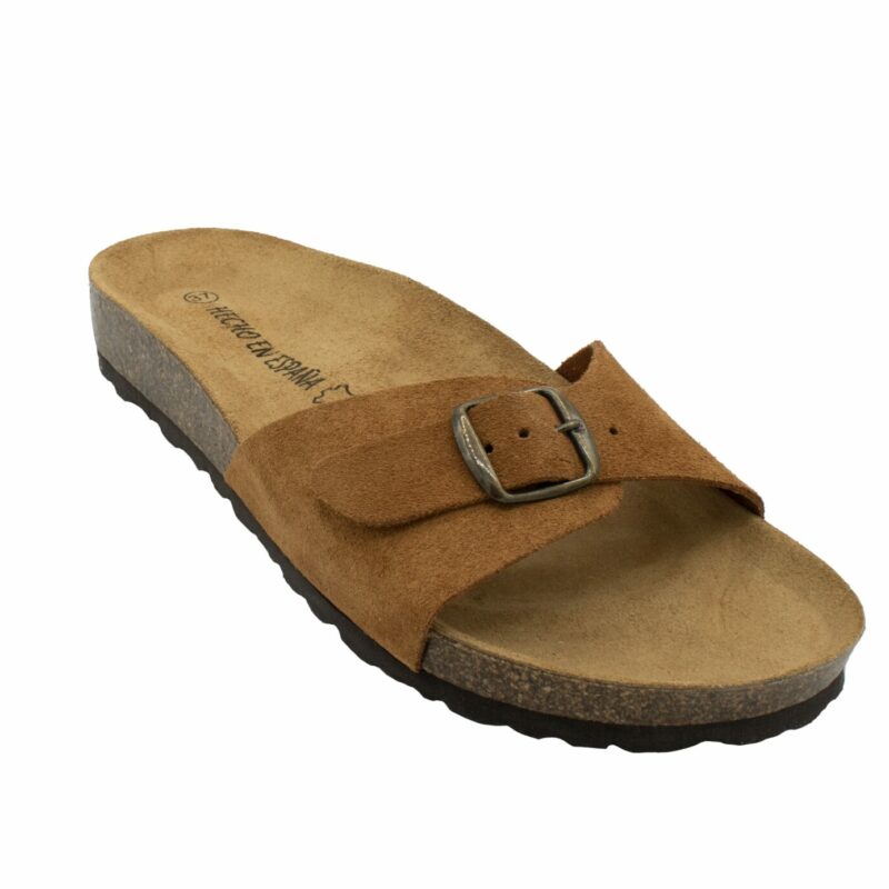 Sandalia Bio Setter de Piel Serraje con Hebilla 39-51906