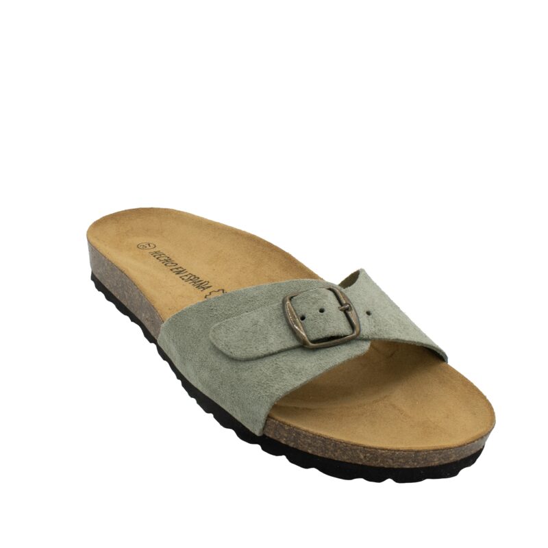 Sandalia Bio Vegie de Piel Serraje con Hebilla 39-51906