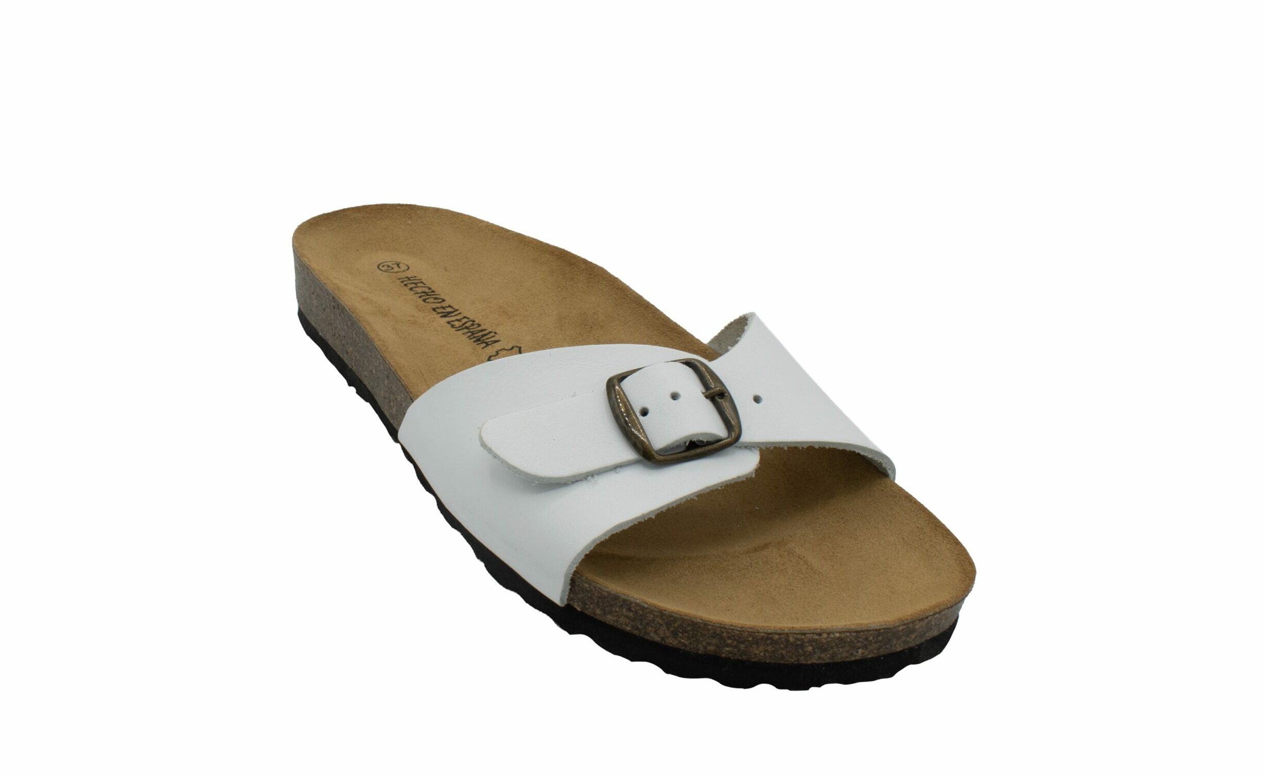 Sandalia Bio Blanco de Piel Napa con Hebilla 39-61906