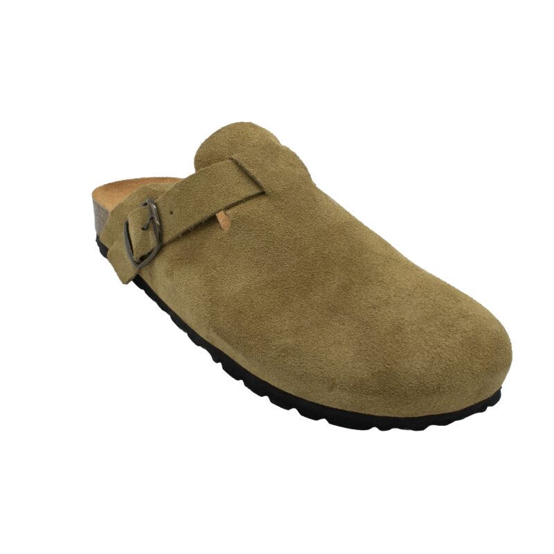 Zueco Piel Serraje Kaki 39-519090