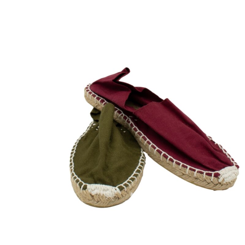 Alpargatas Kaki y Burdeos 54-1000